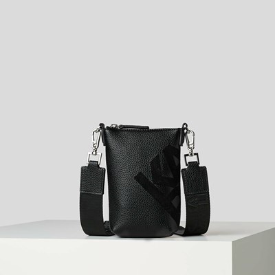 Női Karl Lagerfeld K/Athleisure Phone Holder Crossbody Táska Fekete | OZG264305