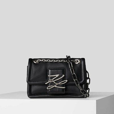 Női Karl Lagerfeld K/Autograph Soft Crossbody Táska Fekete | AFI690582