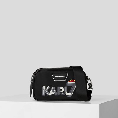 Női Karl Lagerfeld K/Heroes Nejlon Camera Bag Crossbody Táska Fekete | WUT203461