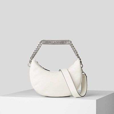 Női Karl Lagerfeld K/Id Half-moon Shoulder Bags Crossbody Táska Fehér | PTO934517