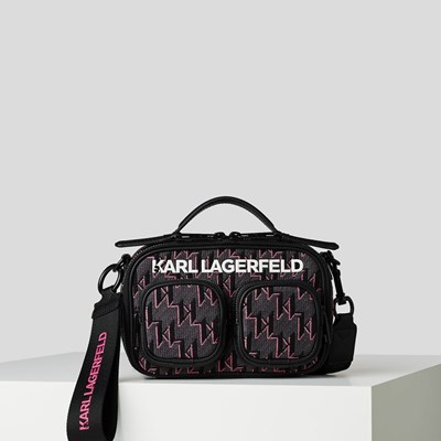 Női Karl Lagerfeld K/Monogram Crossbody Táska Rózsaszín Színes | KEL592148