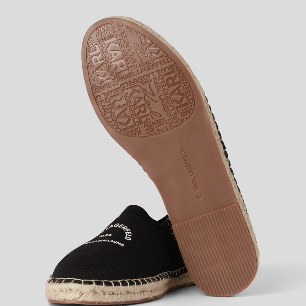 Férfi Karl Lagerfeld Rue St-guillaume Kamino Espadrilles Szandál & Balerina Fekete | PWT457091