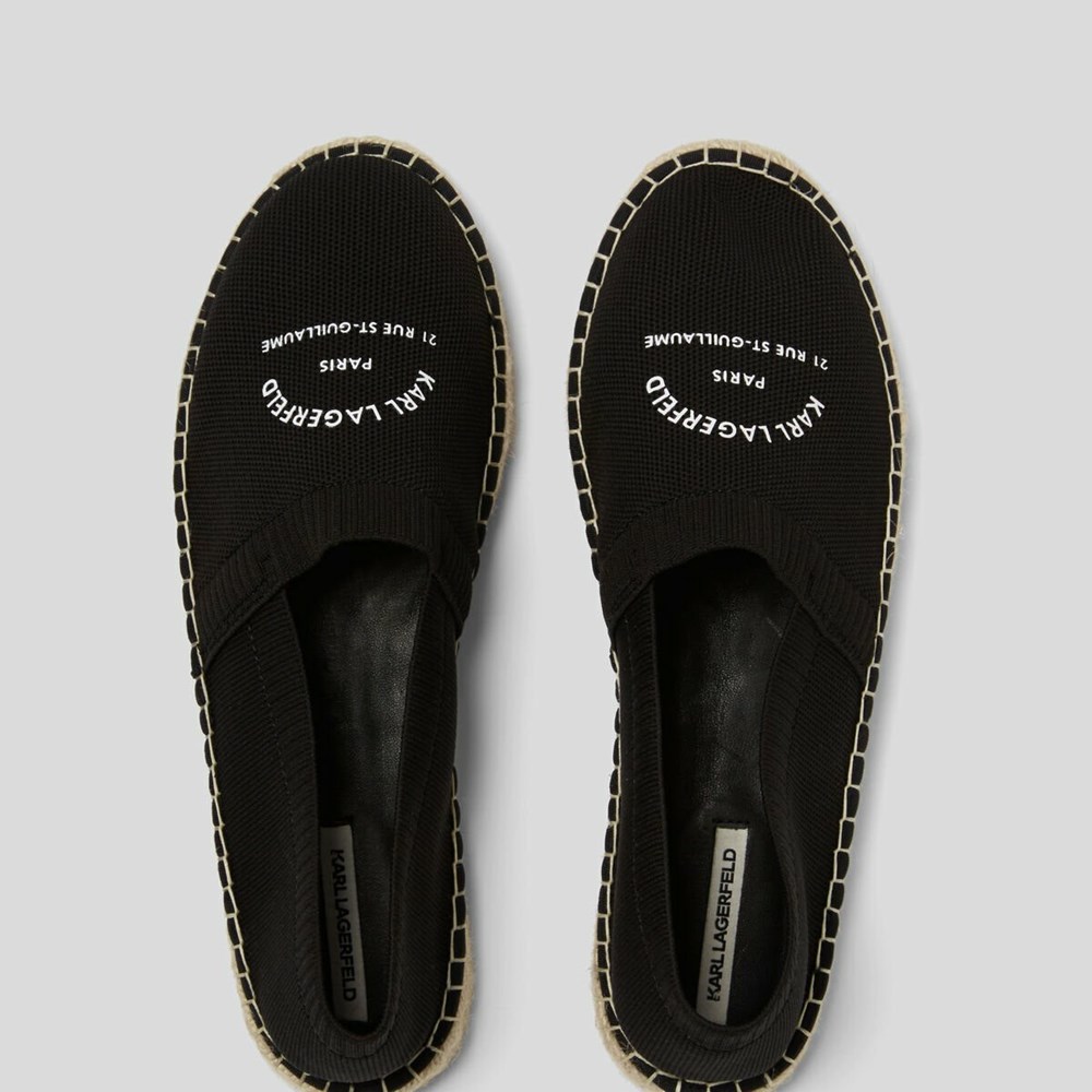 Férfi Karl Lagerfeld Rue St-guillaume Kamino Espadrilles Szandál & Balerina Fekete | PWT457091