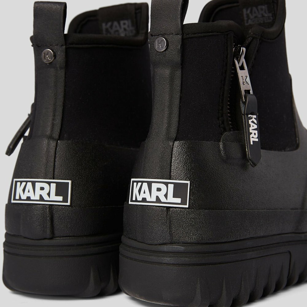 Férfi Karl Lagerfeld Vostok Lo Sock Boot Bakancs Fekete | LBA790683