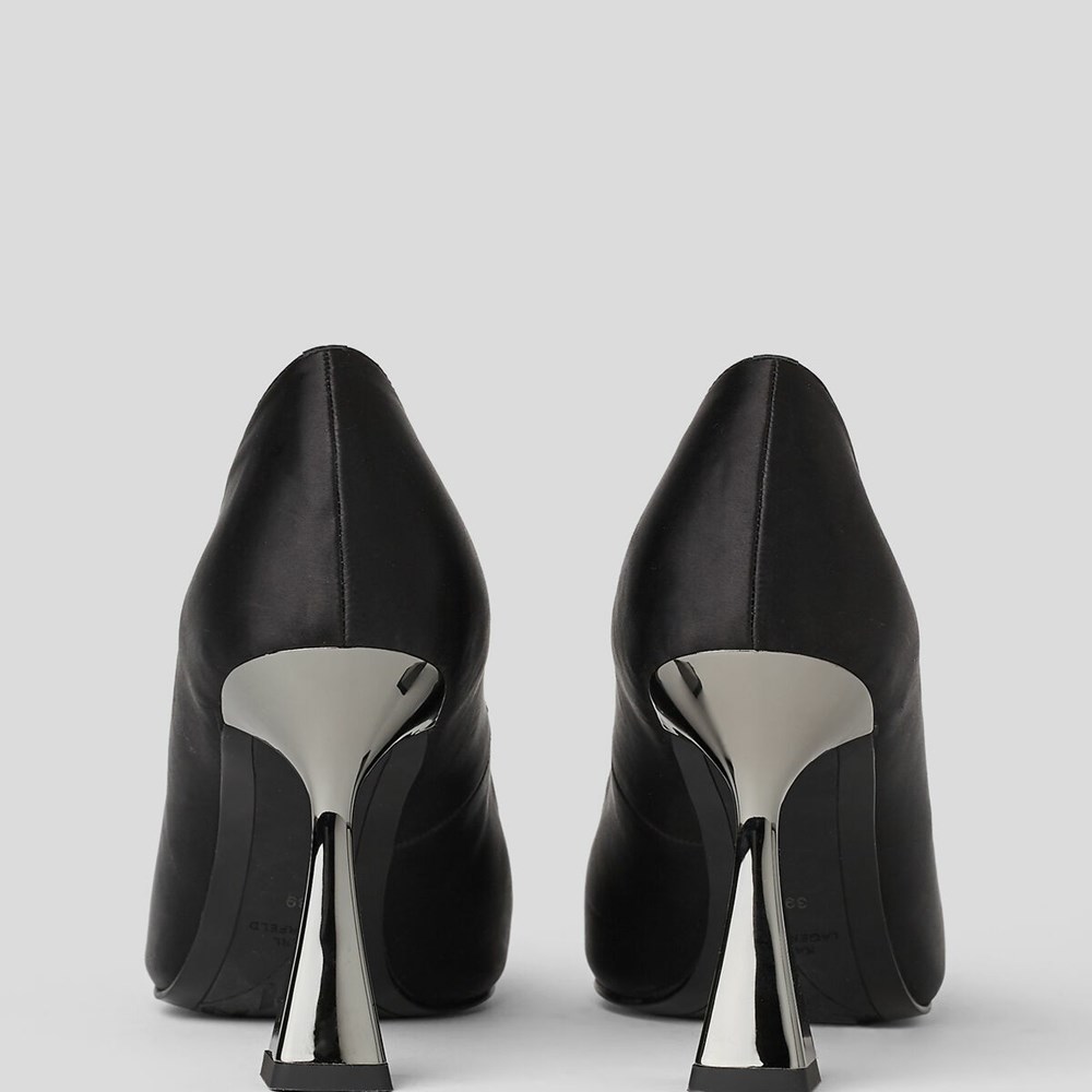 Női Karl Lagerfeld Debut Brooch Court Shoes Magassarkú Fekete | WHD923507