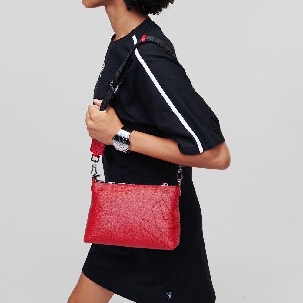 Női Karl Lagerfeld K/Athleisure Crossbody Táska Piros | XUE618902