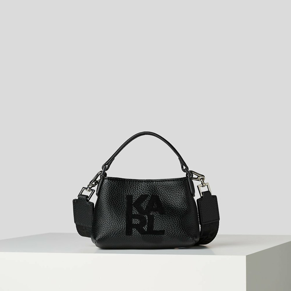 Női Karl Lagerfeld K/Athleisure Miniature Crossbody Táska Fekete | ZDE725619