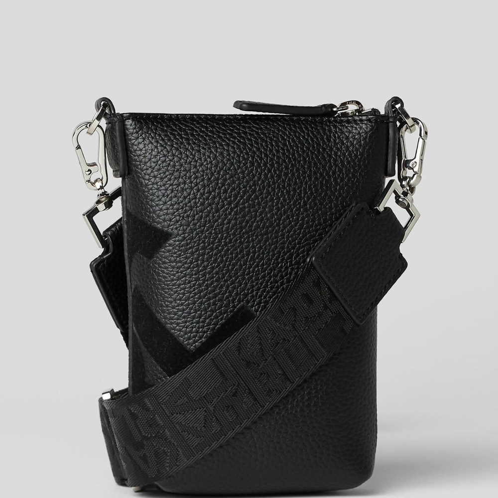 Női Karl Lagerfeld K/Athleisure Phone Holder Crossbody Táska Fekete | OZG264305