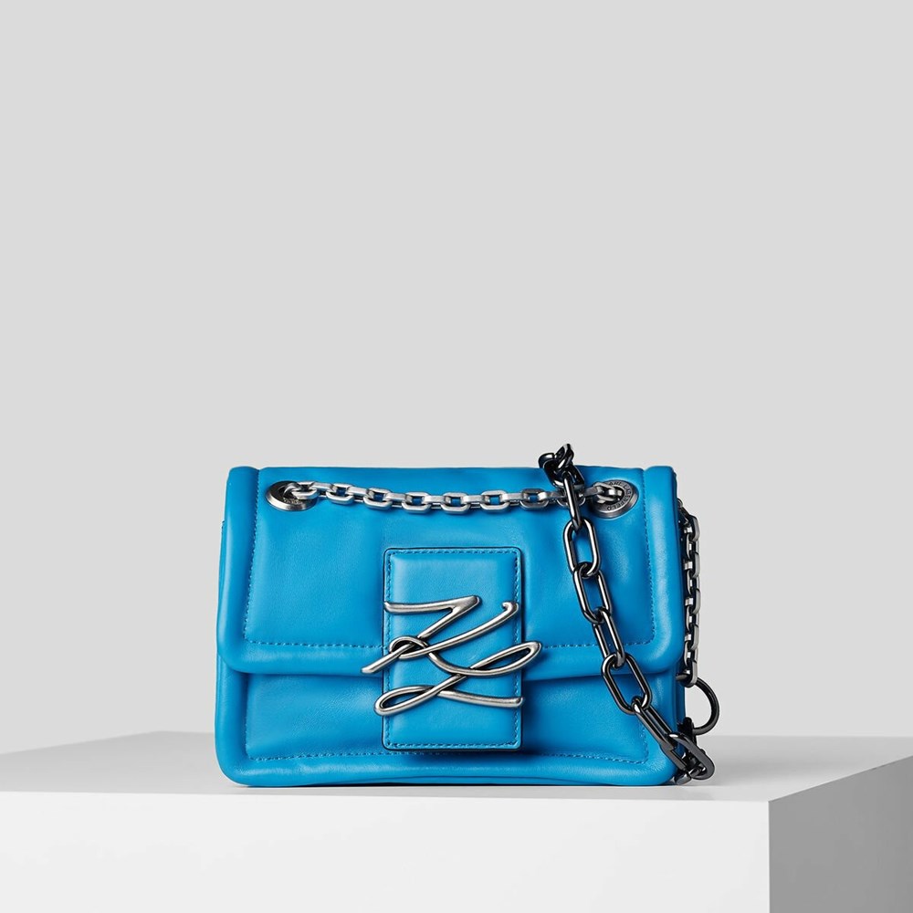 Női Karl Lagerfeld K/Autograph Soft Crossbody Táska Fekete | NQE697108