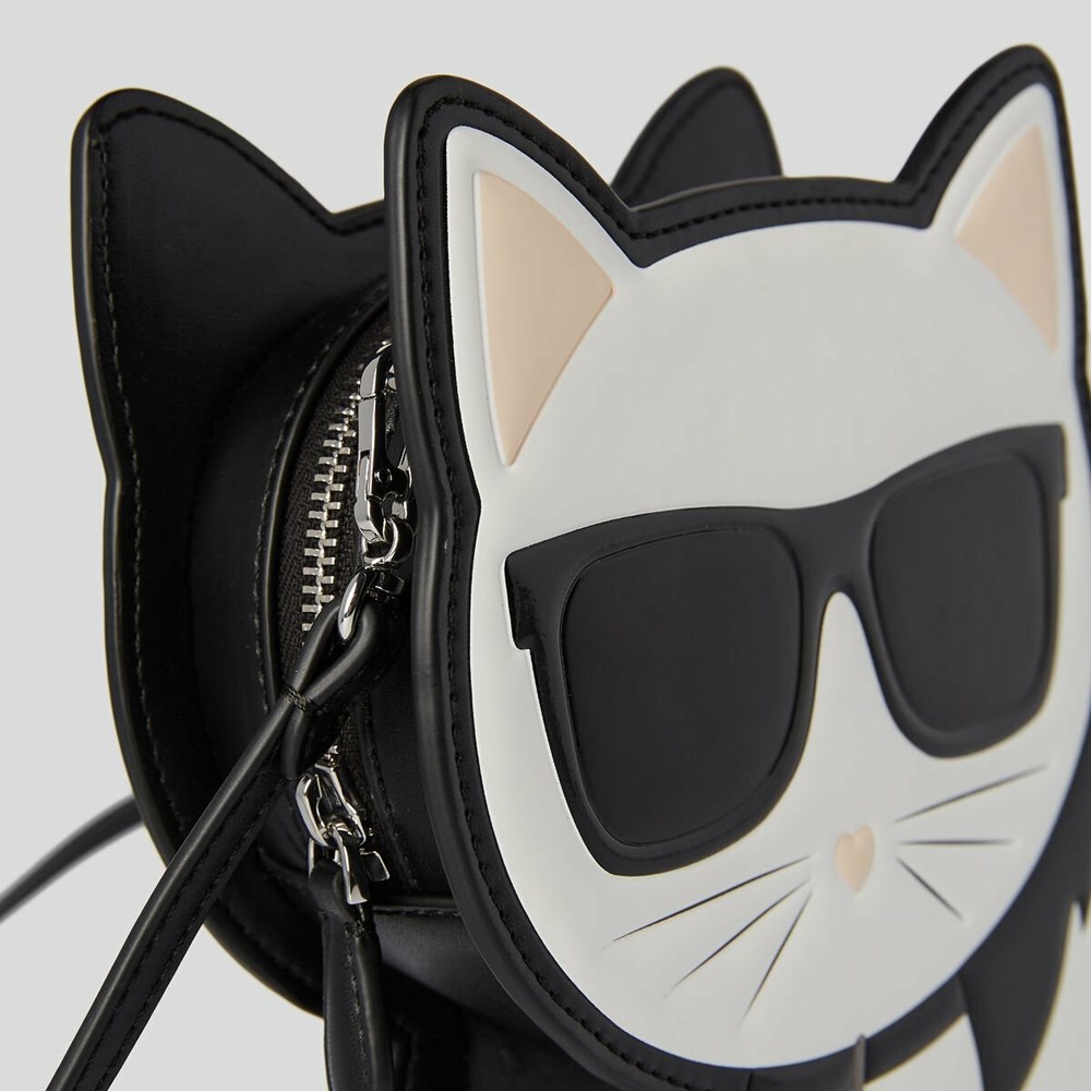 Női Karl Lagerfeld K/Choupette Crossbody Táska Fekete | YQF691547