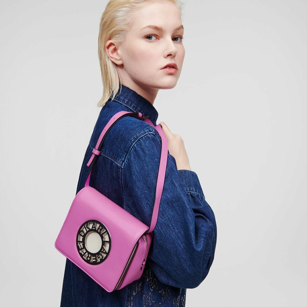 Női Karl Lagerfeld K/Disk Crossbody Táska Fekete | GKD423906