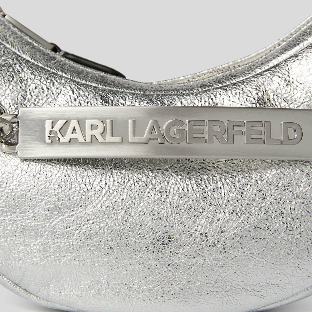 Női Karl Lagerfeld K/Id Half-moon Small Shoulder Bags Crossbody Táska Titán | XTS243589