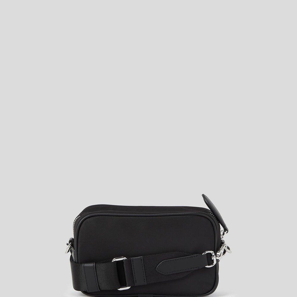 Női Karl Lagerfeld K/Ikonik 2.0 Nejlon Camera Bag Crossbody Táska Fekete | ZEH863975