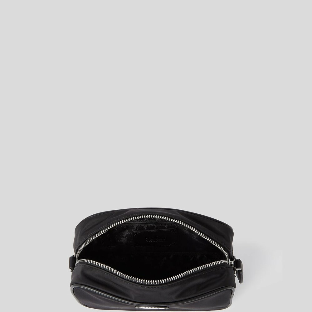 Női Karl Lagerfeld K/Ikonik 2.0 Nejlon Camera Bag Crossbody Táska Fekete | ZEH863975