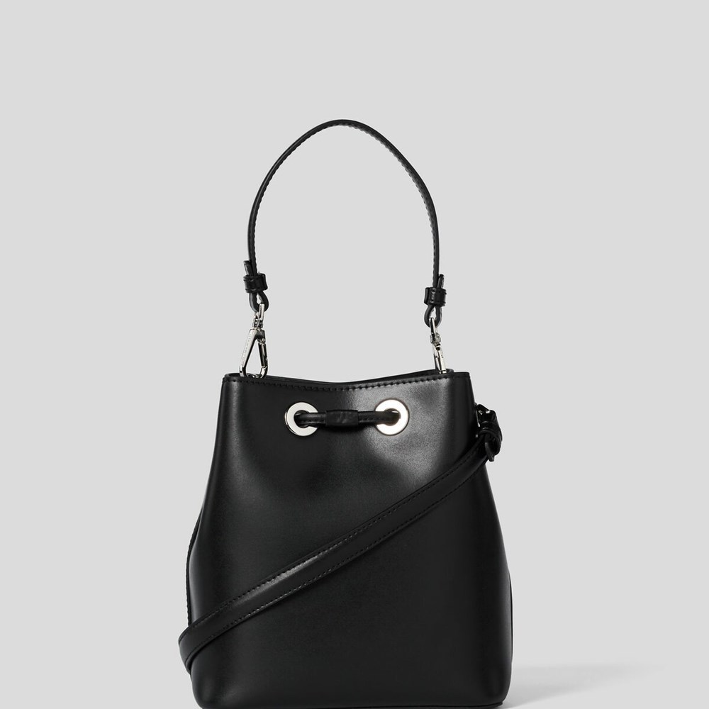 Női Karl Lagerfeld K/Ikonik Bucket Bag Crossbody Táska Fekete | CAU805329