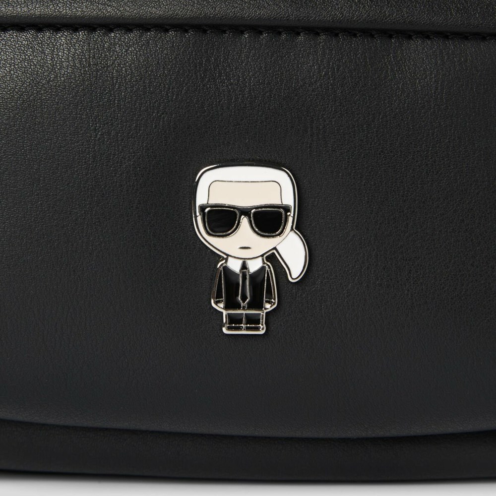 Női Karl Lagerfeld K/Ikonik Metal Pin Hátizsák Fekete | OXT963018