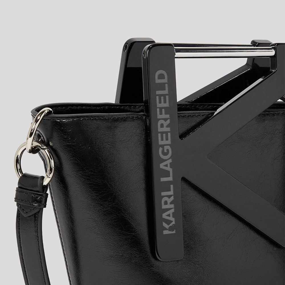 Női Karl Lagerfeld K/Karl Handle Bucket Bag Crossbody Táska Fekete | YDB214853