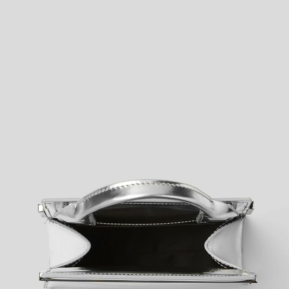 Női Karl Lagerfeld K/Kross Archive Small Top-handle Bag Kézitáska Titán | EHB680231