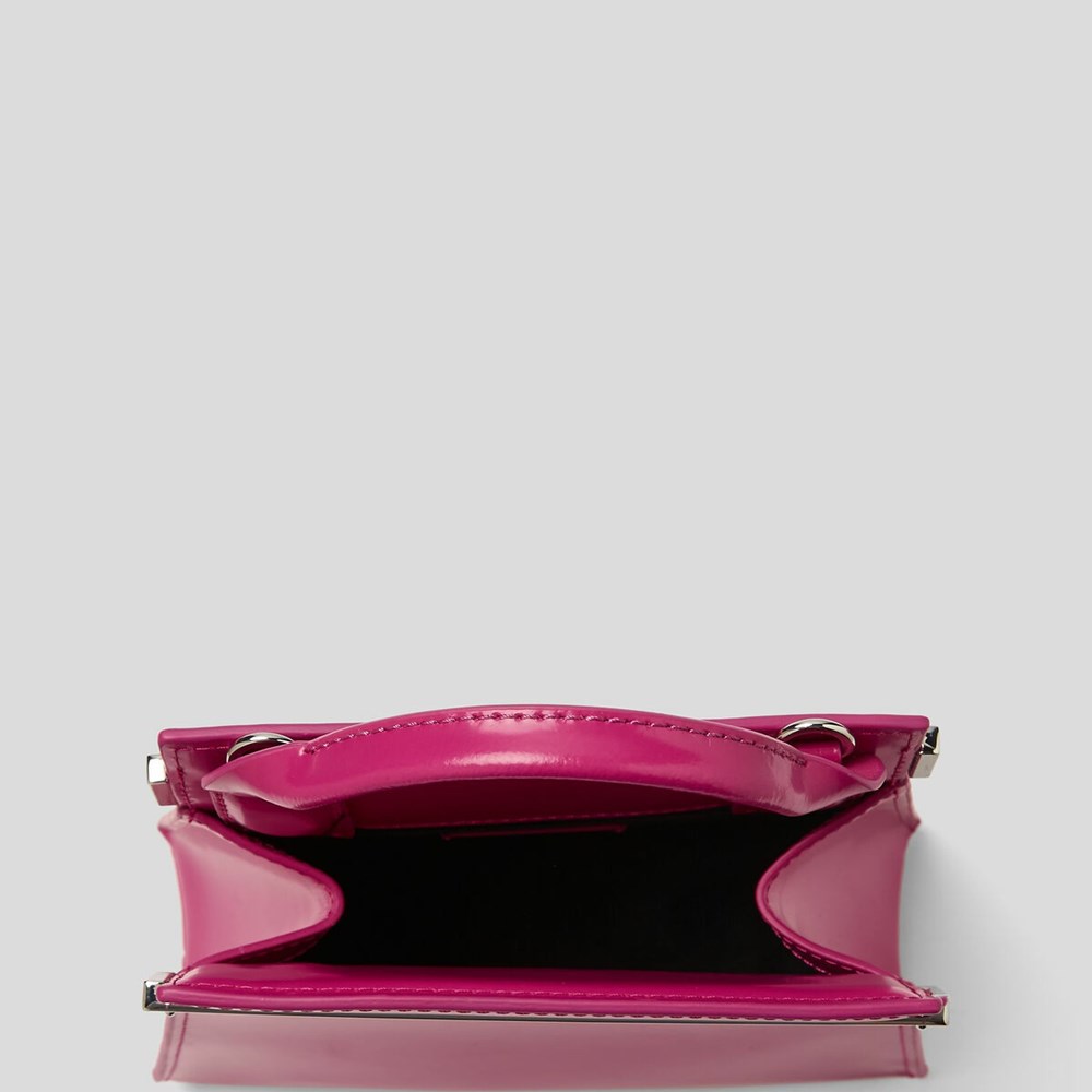 Női Karl Lagerfeld K/Kross Archive Small Top-handle Bag Kézitáska Fukszia | JIV312604