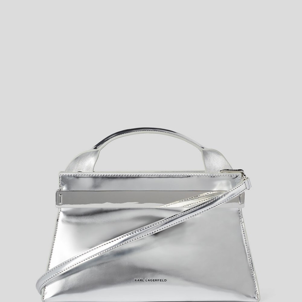 Női Karl Lagerfeld K/Kross Archive Top-handle Bag Kézitáska Titán | DJF386427