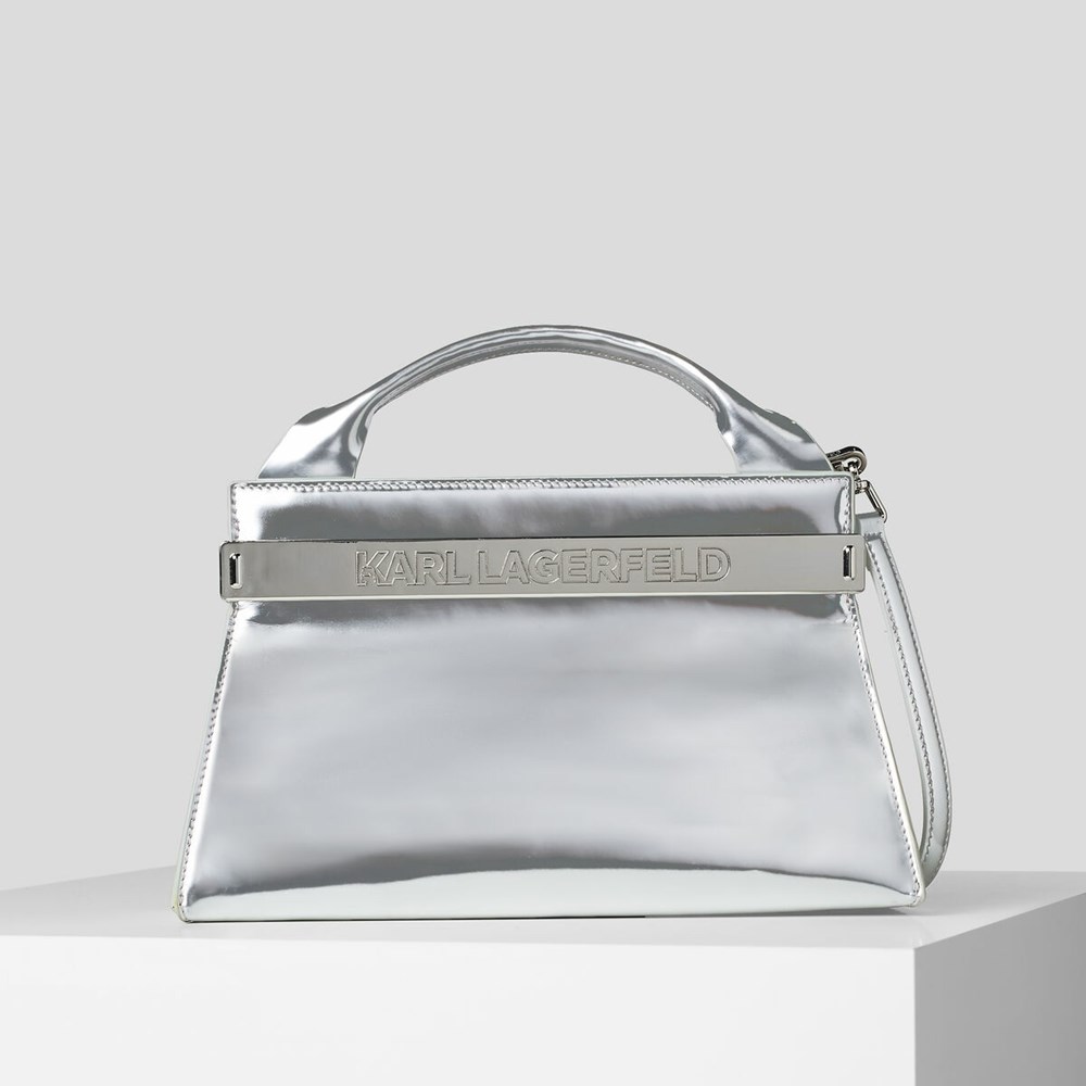 Női Karl Lagerfeld K/Kross Archive Top-handle Bag Kézitáska Titán | DJF386427