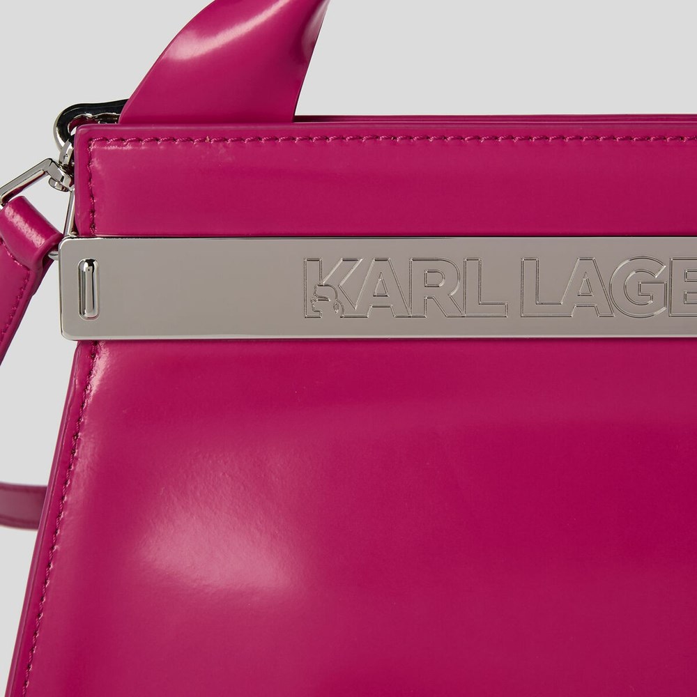 Női Karl Lagerfeld K/Kross Archive Top-handle Bag Kézitáska Fukszia | MUG185426