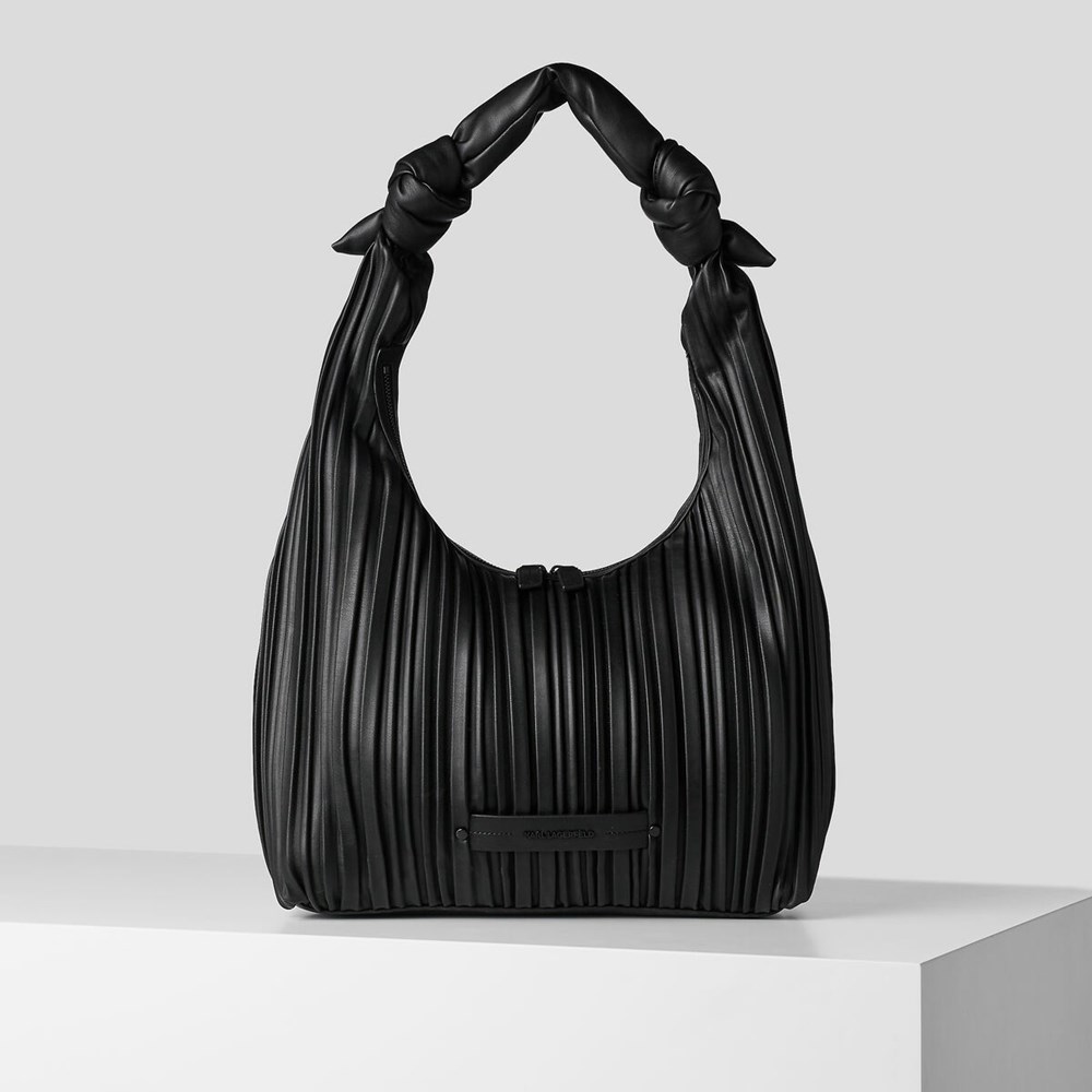 Női Karl Lagerfeld K/Kushion Hobo Baguette Táska Fekete | WOB125437