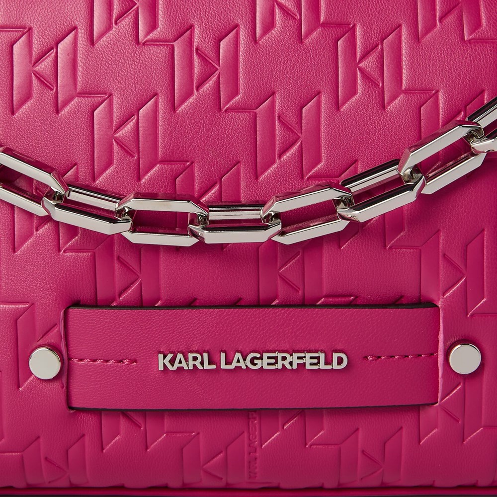 Női Karl Lagerfeld K/Kushion Monogram-embossed Baguette Táska Fukszia | LWS208495