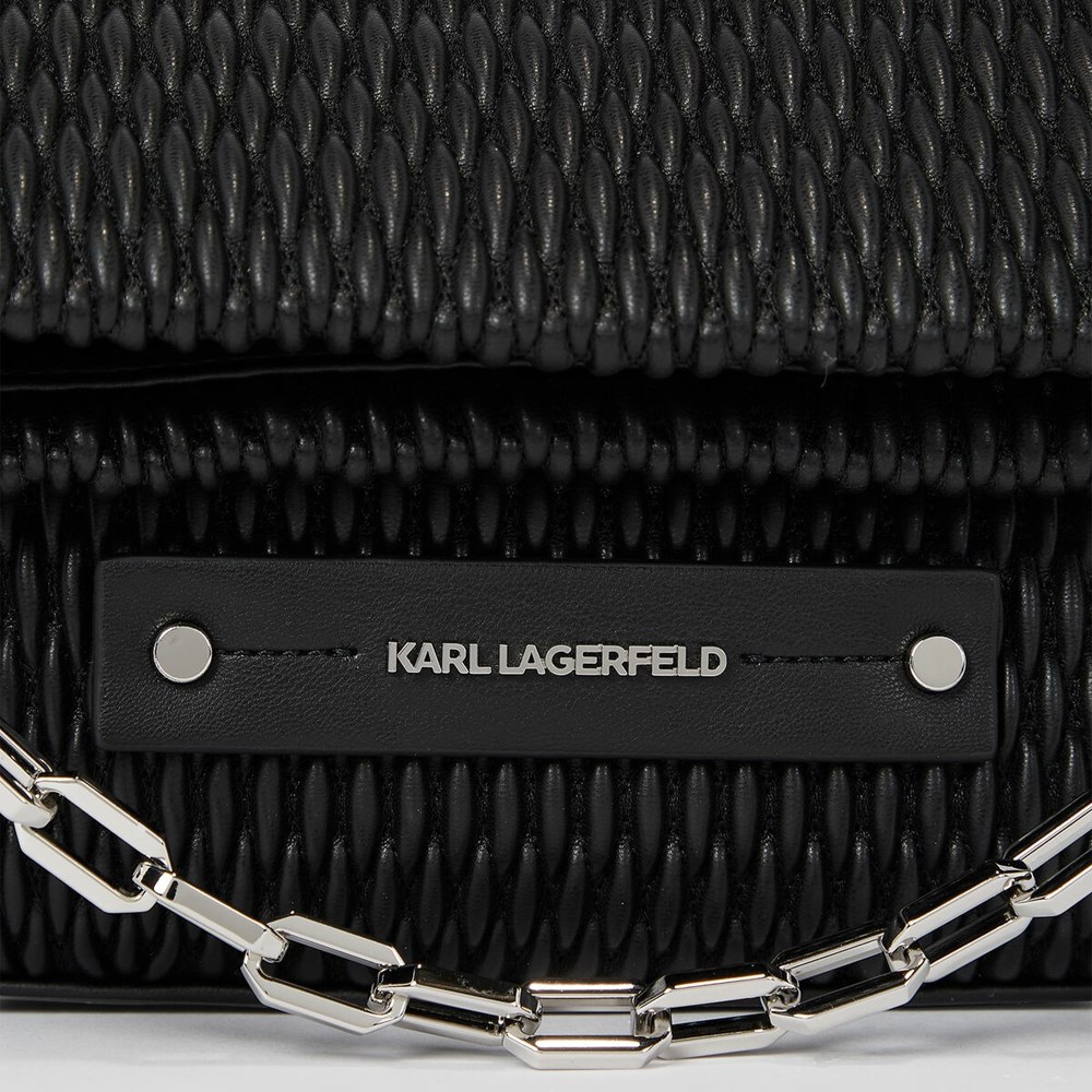 Női Karl Lagerfeld K/Kushion Steppelt Folded Hordtáskák Fekete | YHW910485