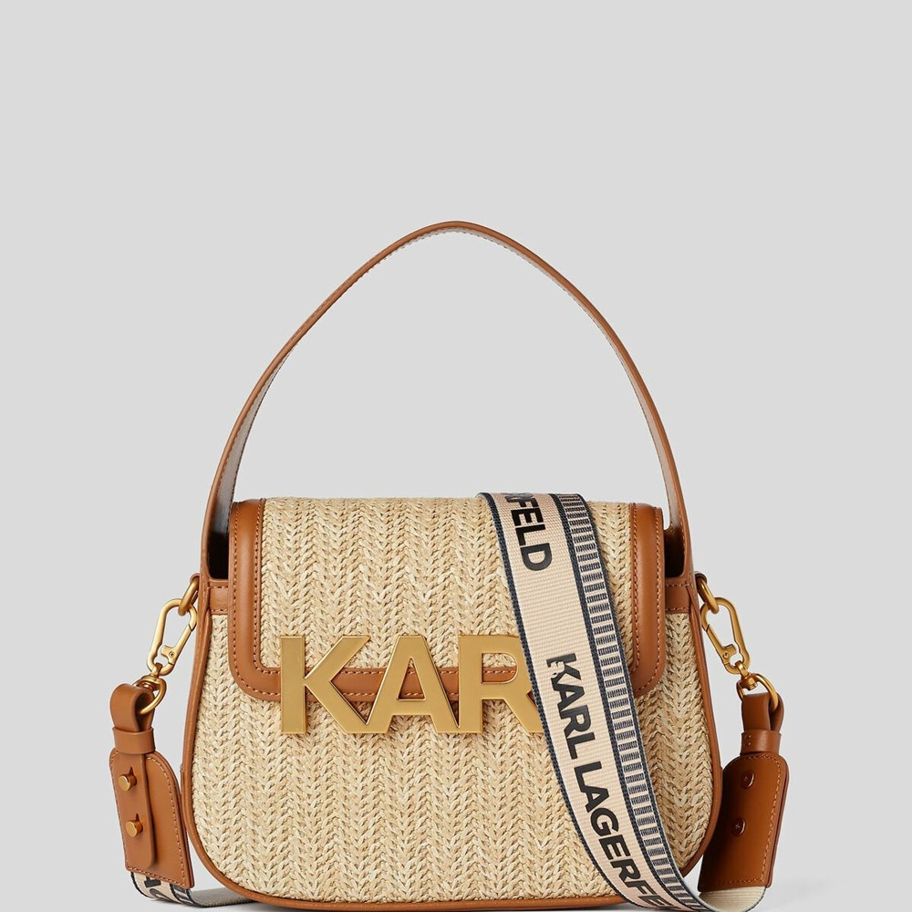 Női Karl Lagerfeld K/Levelek Woven - Online Exclusive Crossbody Táska Bézs | JVK291645