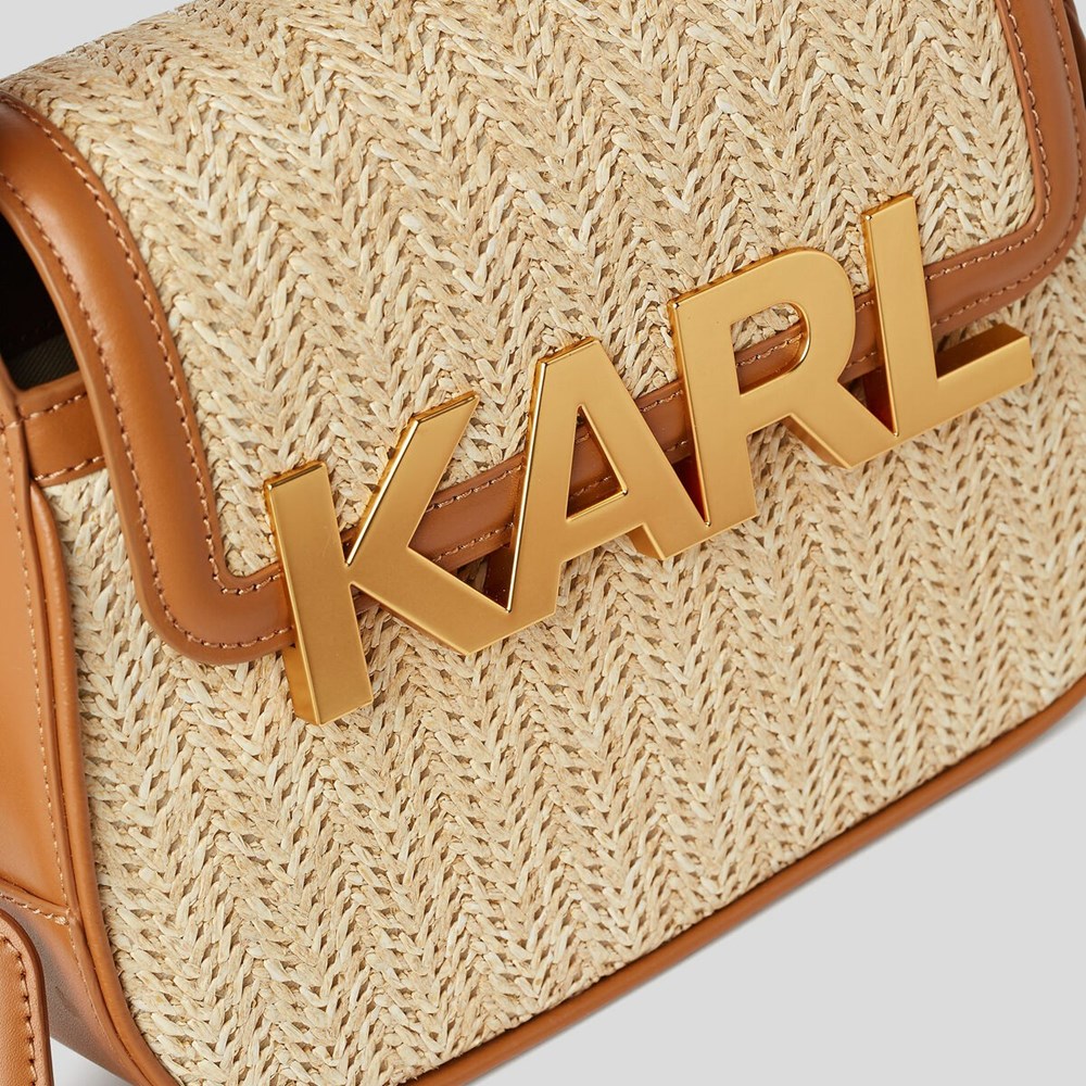 Női Karl Lagerfeld K/Levelek Woven - Online Exclusive Crossbody Táska Bézs | JVK291645