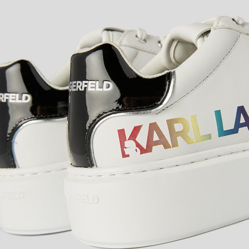 Női Karl Lagerfeld K/Love Maxi Kup Logo Tornacipő Fehér Színes | DZT506784