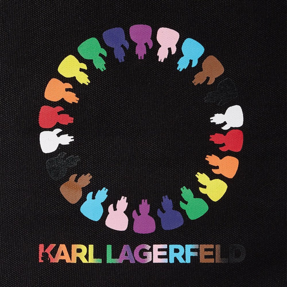 Női Karl Lagerfeld K/Love Reversible Vászon Hordtáskák Fekete | BWR490182