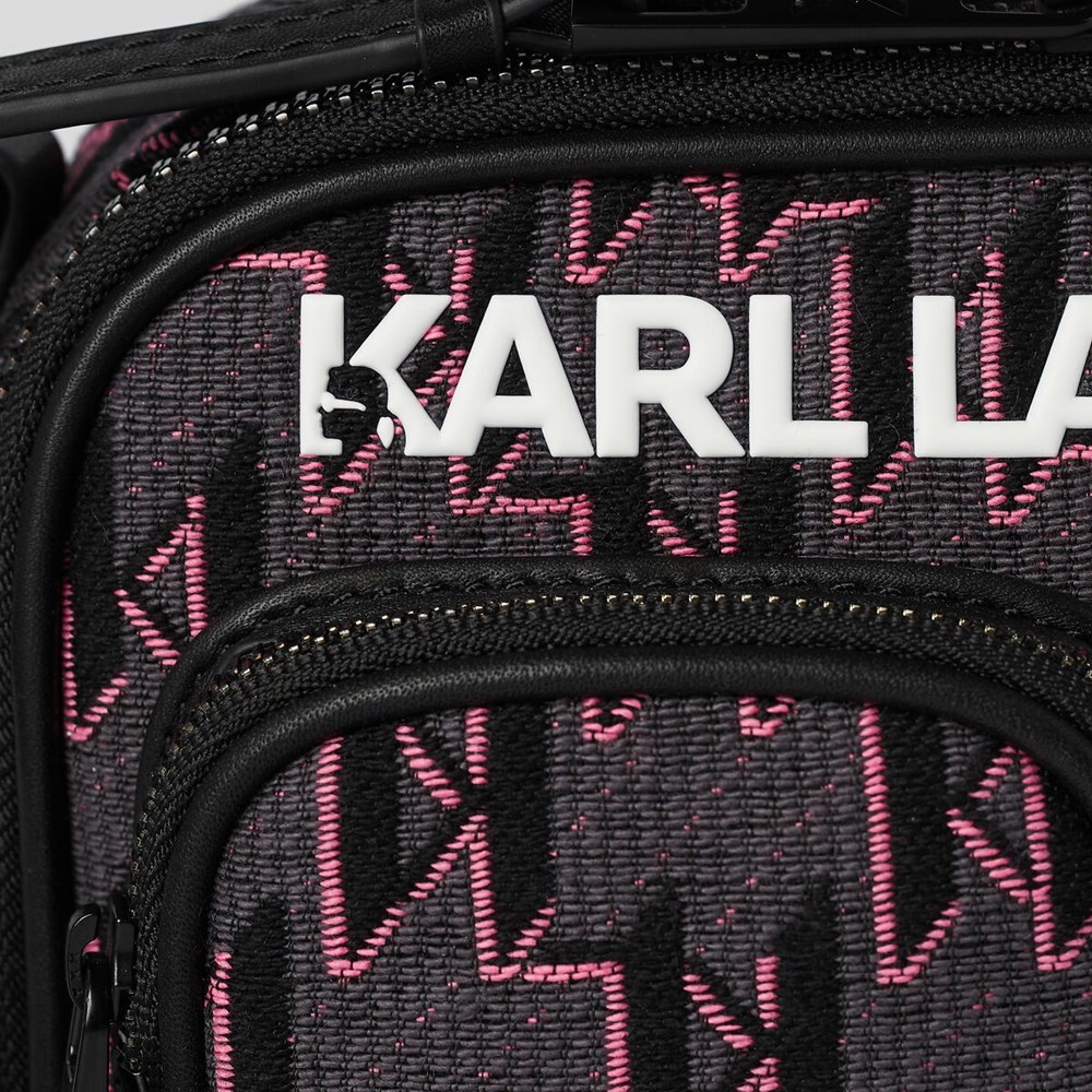 Női Karl Lagerfeld K/Monogram Crossbody Táska Rózsaszín Színes | KEL592148