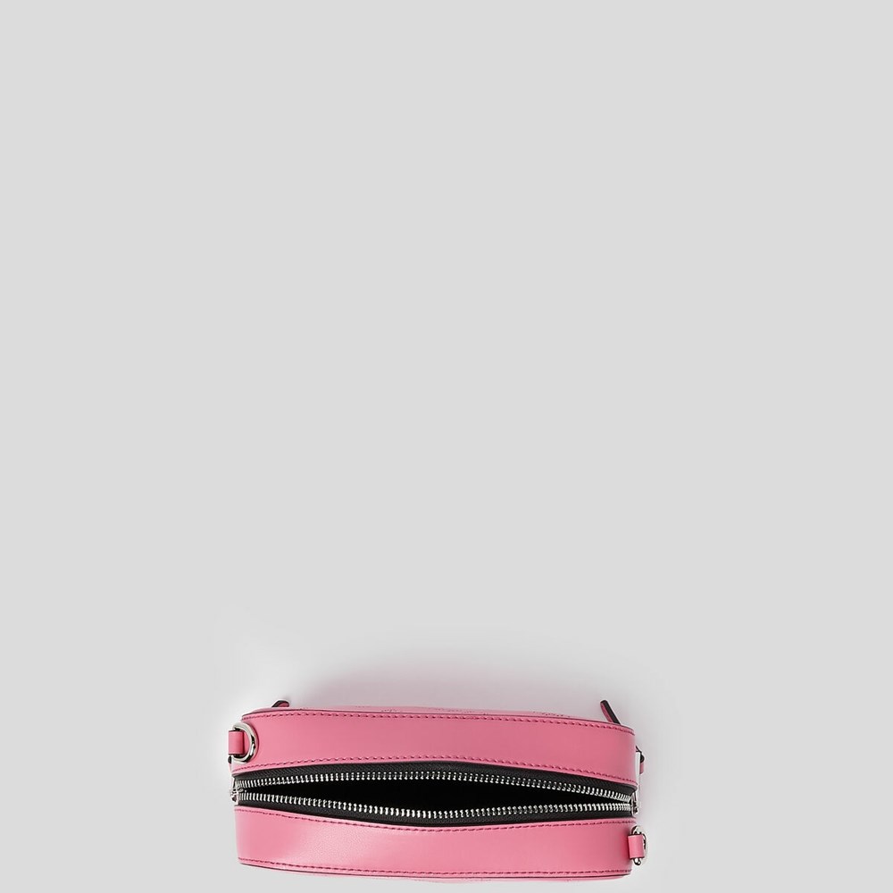 Női Karl Lagerfeld K/Punched Logo Camera Bag Crossbody Táska Fekete | QZJ861597