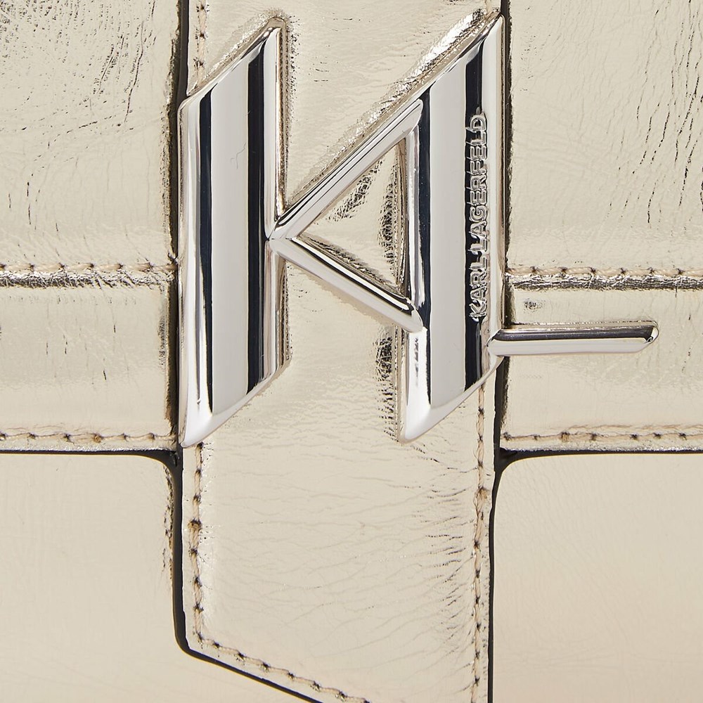 Női Karl Lagerfeld K/Saddle Metallic Baguette Táska Arany | RXJ276583