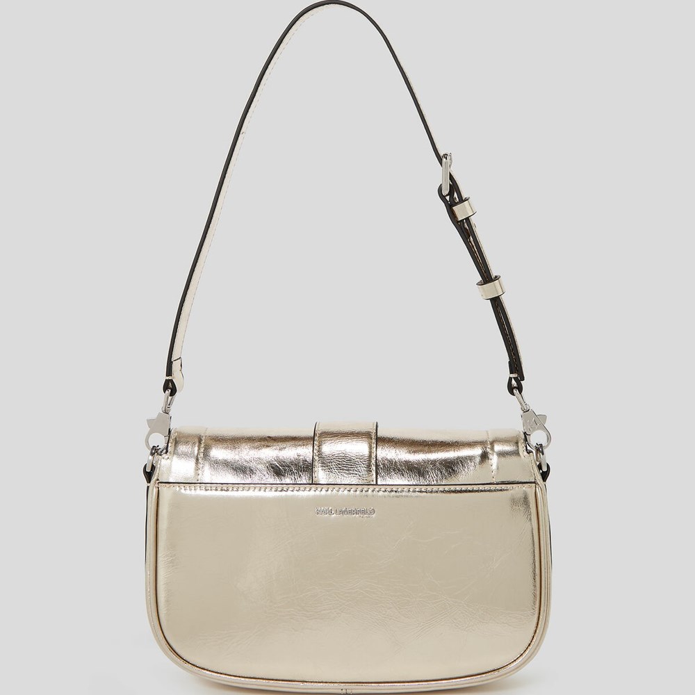 Női Karl Lagerfeld K/Saddle Metallic Baguette Táska Arany | RXJ276583