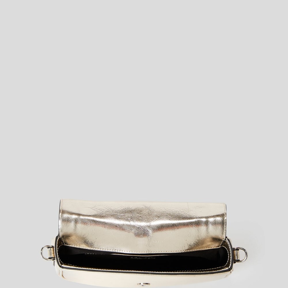 Női Karl Lagerfeld K/Saddle Metallic Baguette Táska Arany | RXJ276583