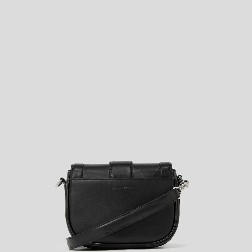 Női Karl Lagerfeld K/Saddle Small Shoulder Bags Crossbody Táska Fekete | EYD302194