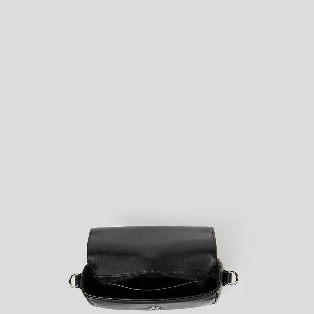 Női Karl Lagerfeld K/Saddle Small Shoulder Bags Crossbody Táska Fekete | EYD302194