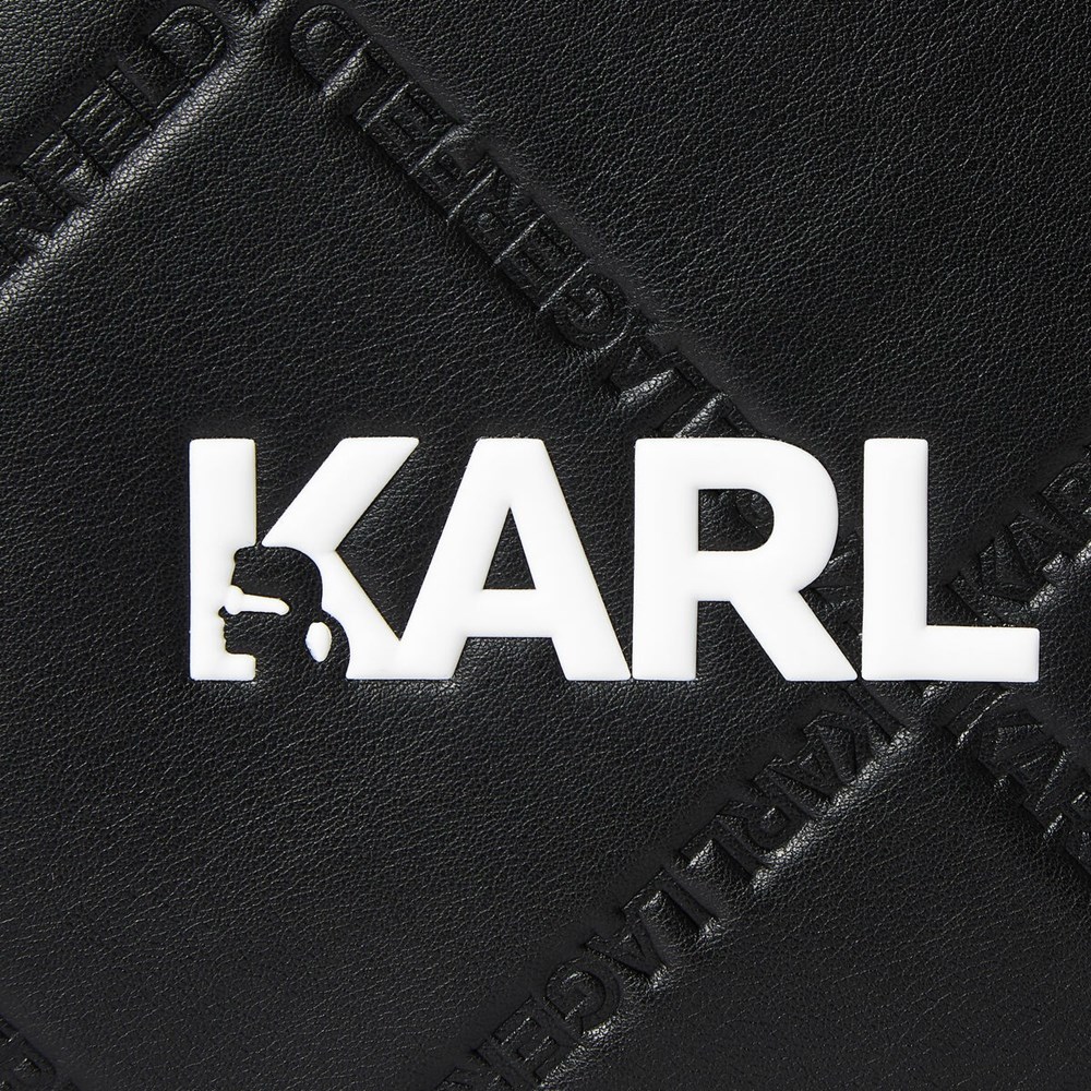 Női Karl Lagerfeld K/Skuare Embossed Hordtáskák Fekete | ASO437195