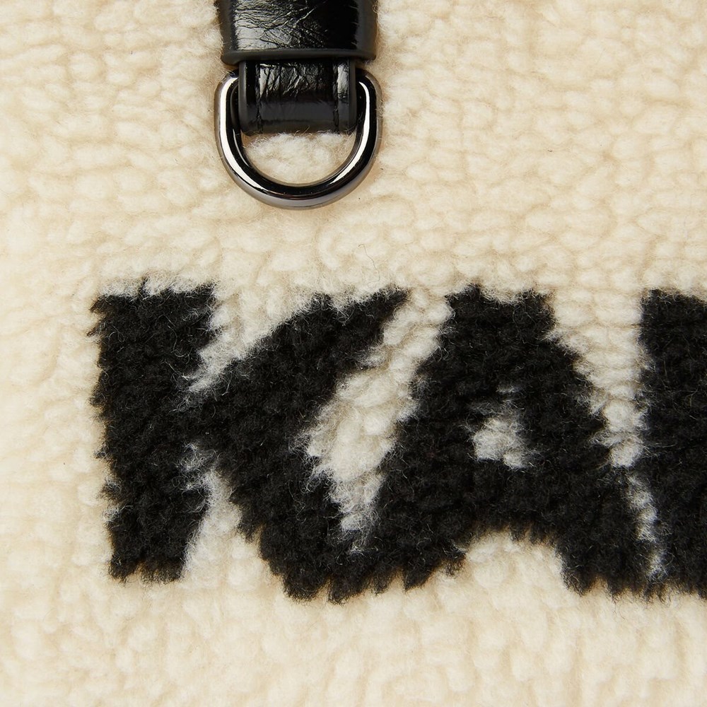 Női Karl Lagerfeld K/Skuare Small Faux-shearling Hordtáskák Fehér | ASV356701