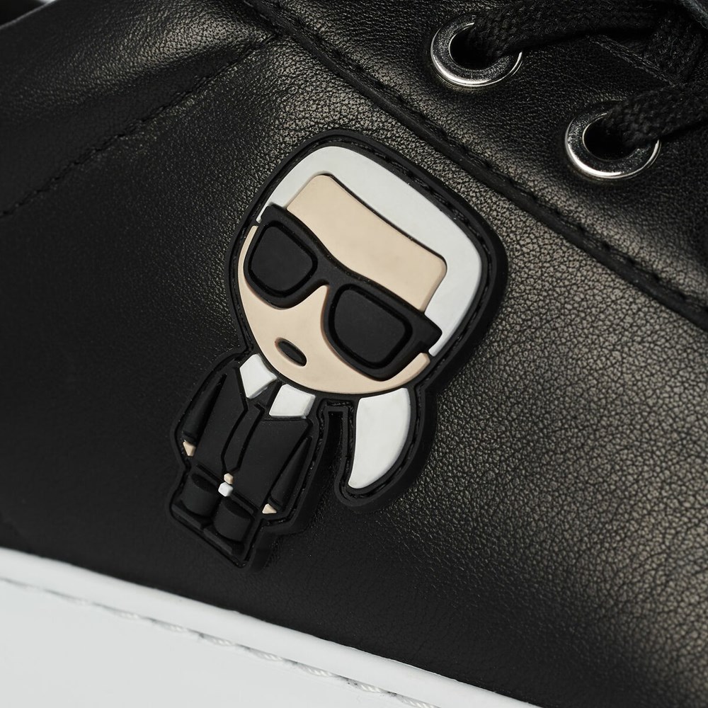 Női Karl Lagerfeld Kapri K/Ikonic Stud Tornacipő Fekete | SIU478536