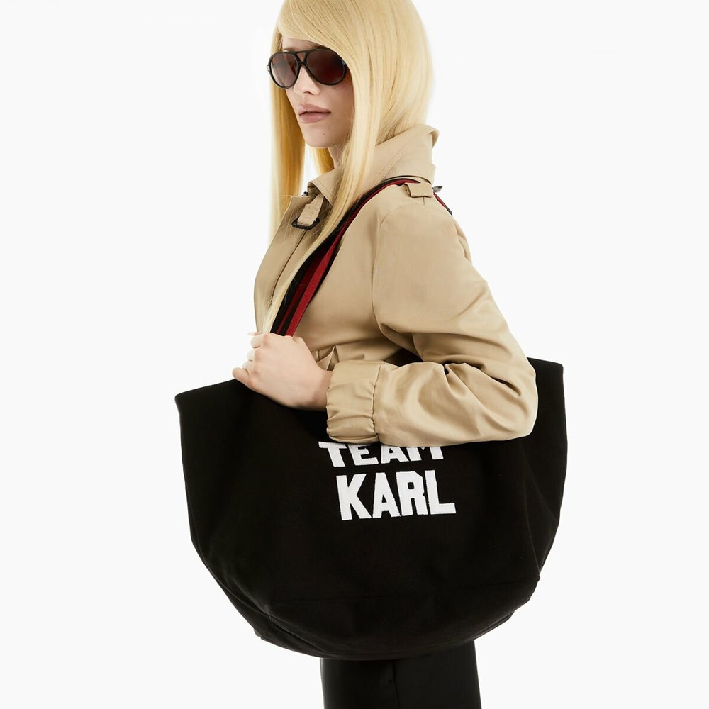 Női Karl Lagerfeld Karl Lagerfeld X Alled-martinez Team Karl Hordtáskák Fekete | LFD527691