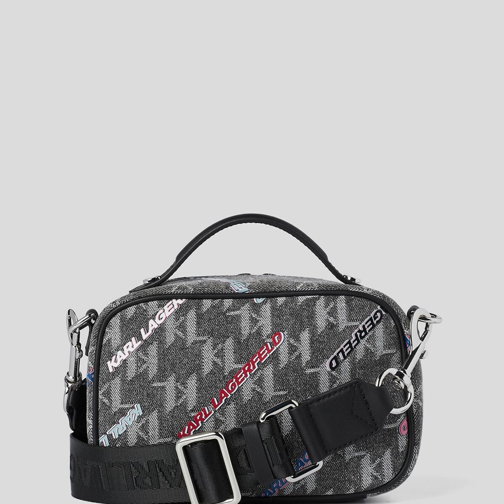 Női Karl Lagerfeld Kl Monogram Denim With Future Logo Crossbody Táska Színes | UXE124608