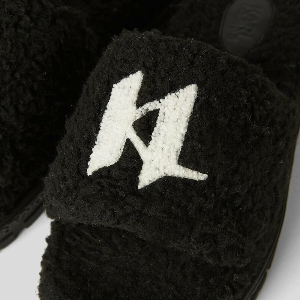 Női Karl Lagerfeld Kl Monogram Salon Tred Slides Szandál & Balerina Fekete | HDE726805