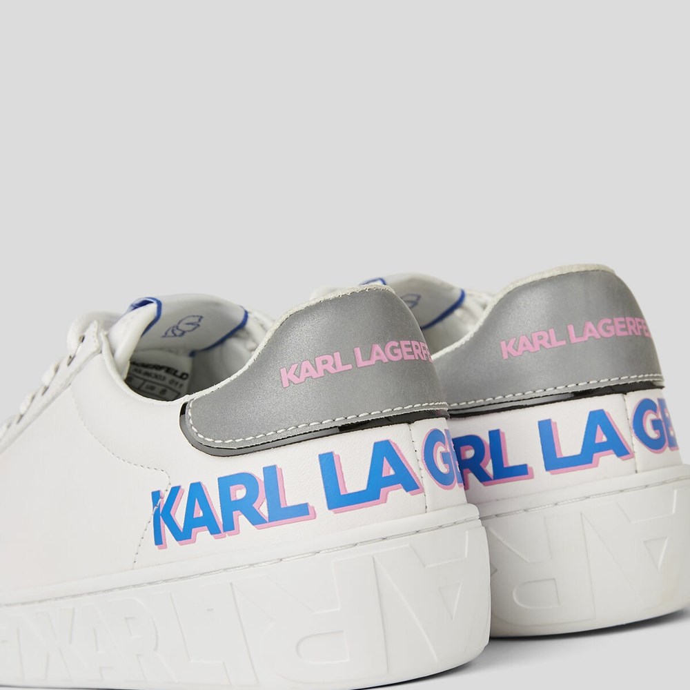 Női Karl Lagerfeld Kupsole Iii Reflekt Logo Tornacipő Fehér | SXL632974