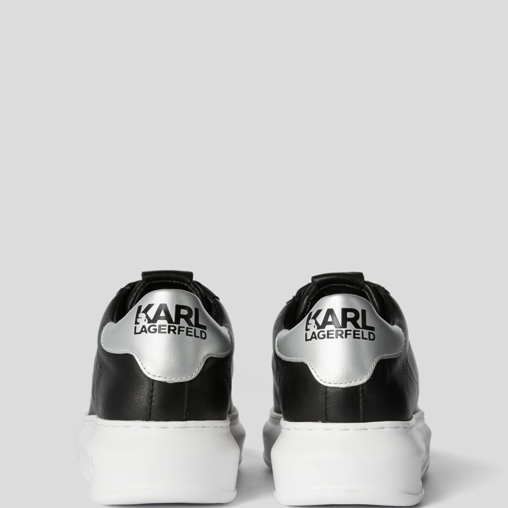 Női Karl Lagerfeld Rue St-guillaume Logo Kapri Tornacipő Fekete Titán | HMC603592