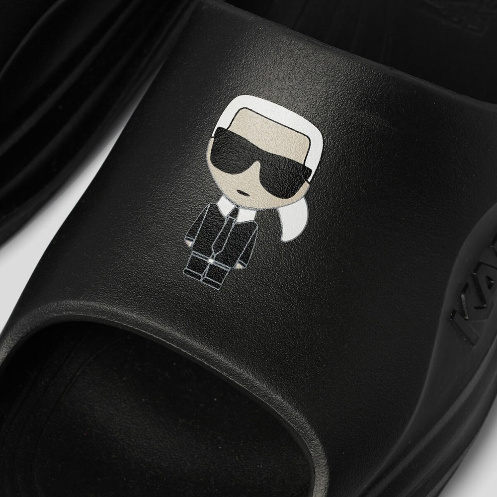 Női Karl Lagerfeld Skoona K/Ikonic Slides Szandál & Balerina Fekete | LCO793218